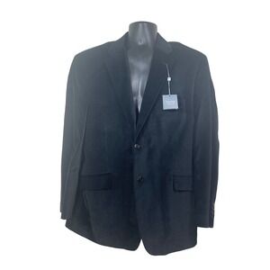 Madison Mens Black Velvet Blazer Modern Fit Sport Coat 44R  NWT Easter church
